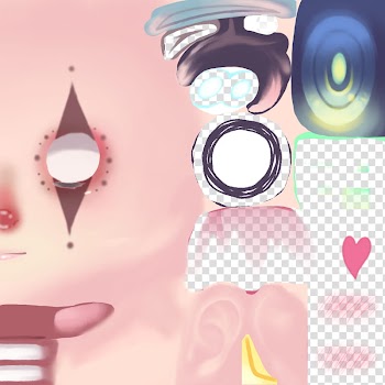 MMD K Halloween Big Face Tex DL transparent background PNG clipart