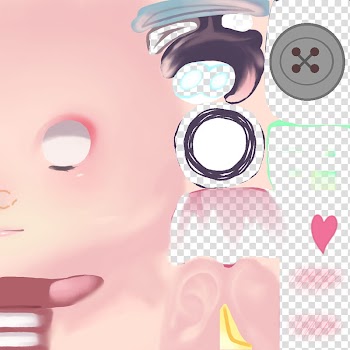 MMD K Halloween Big Face Tex DL transparent background PNG clipart