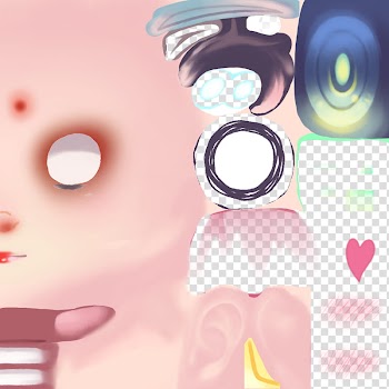 MMD K Halloween Big Face Tex DL transparent background PNG clipart