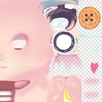 MMD K Halloween Big Face Tex DL transparent background PNG clipart