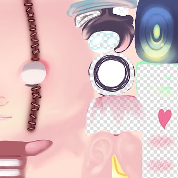 MMD K Halloween Big Face Tex DL transparent background PNG clipart