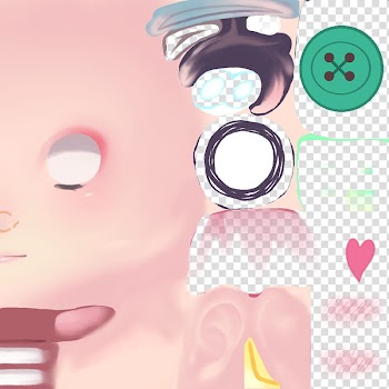 MMD K Halloween Big Face Tex DL transparent background PNG clipart