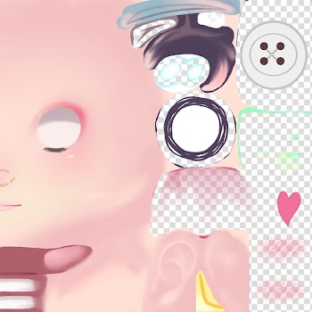 MMD K Halloween Big Face Tex DL transparent background PNG clipart