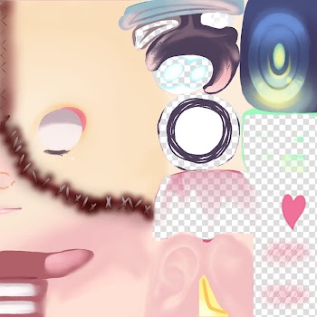 MMD K Halloween Big Face Tex DL transparent background PNG clipart