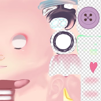 MMD K Halloween Big Face Tex DL transparent background PNG clipart