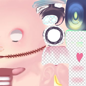 MMD K Halloween Big Face Tex DL transparent background PNG clipart