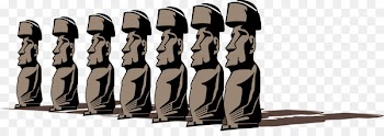 Moai Clip art - Vector uninhabited island 