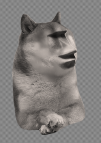 Moai Doge PNG : dogelore