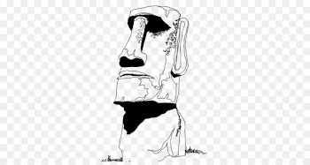 Moai Easter Bunny Drawing Painting - Easter 