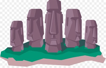 Moai Hanga Roa Stone sculpture Statue - Easter Island giant statue 