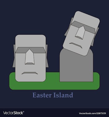 Moai monolithic statues polynesia easter islands vector image