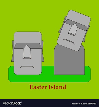 Moai monolithic statues polynesia easter islands vector image