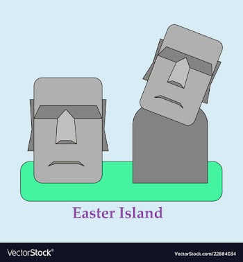 Moai monolithic statues polynesia easter islands vector image