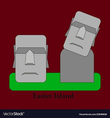 Moai monolithic statues polynesia easter islands vector image