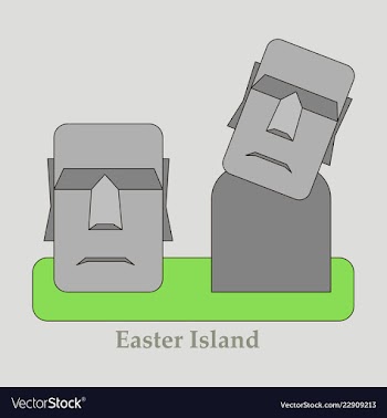 Moai monolithic statues polynesia easter islands vector image