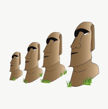 Moai statues clipart, illustration vector. | Free Vector - rawpixel