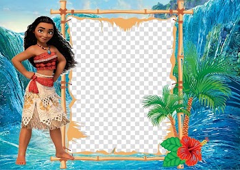 Moana border, Moana Frames Convite Party montage, moana transparent background PNG clipart