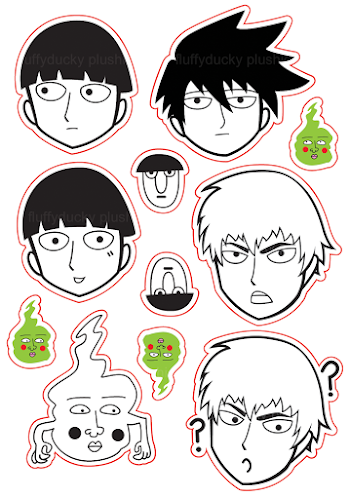 Mob Psycho 100 Transparent Stickers on Storenvy
