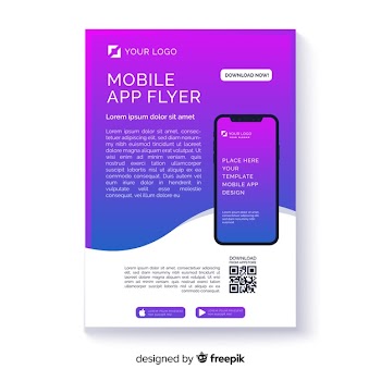 Mobile app flyer template