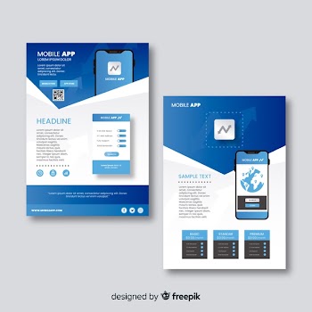 Mobile app flyer template
