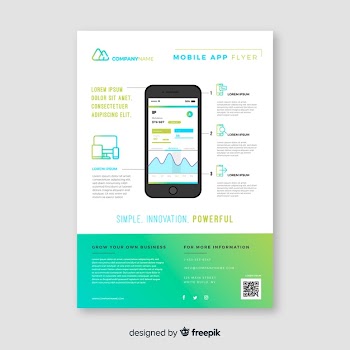 Mobile app flyer template