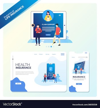 Mobile apps insurance vector image