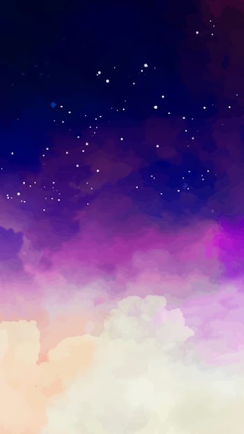 Mobile background with starry sky and purple tones Free Vector