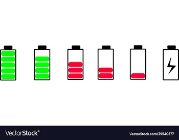 mobile battery icon set