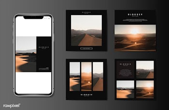 Mobile blog template | Free stock vector - 575197