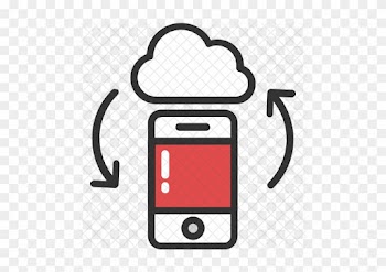Mobile Cloud Synchronize Icon - Smartphone