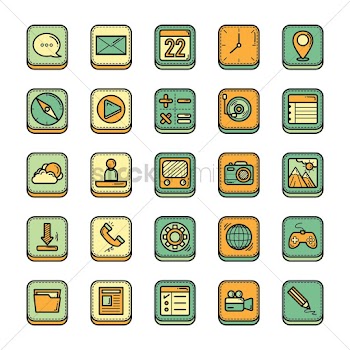 Mobile icon set
