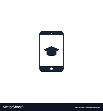 mobile learning creative icon from e-learning