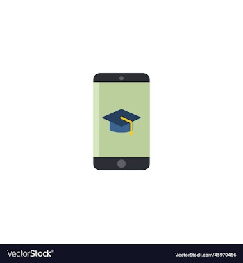 mobile learning creative icon from e-learning
