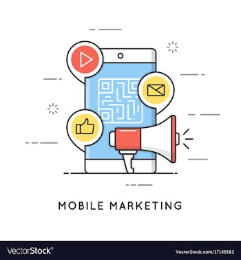 					Mobile marketing e-commerce internet advertising vector image														
