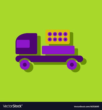 Mobile military rocket launcher icon in sticker vector image
