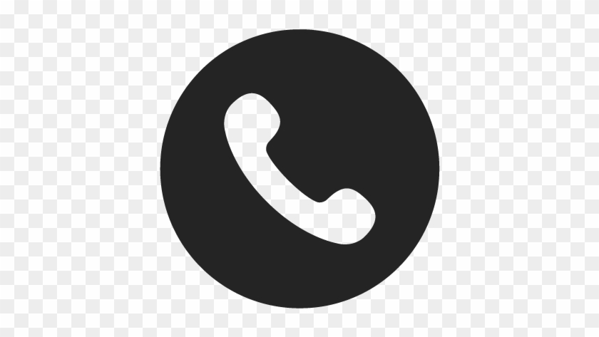 Mobile Number Icons - Phone Icon Black Circle