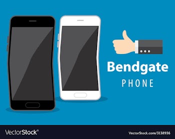  					Mobile phone bend vector image														
