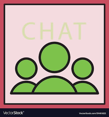 Mobile phone chat interface design template vector image