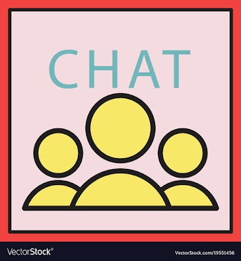 Mobile phone chat interface design template vector image