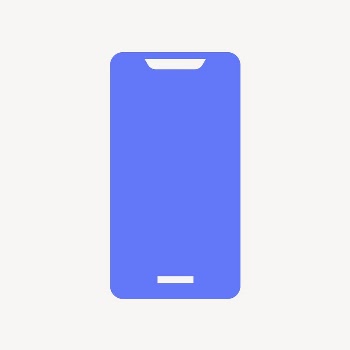 Mobile phone icon, blue flat | Free Icons - rawpixel