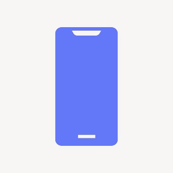 Mobile phone icon, blue flat | Free Icons - rawpixel