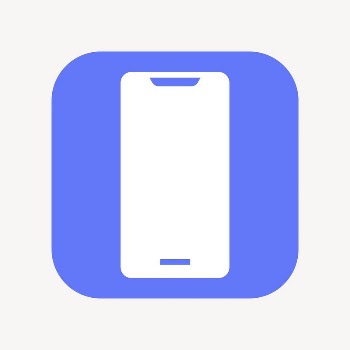 Mobile phone icon, flat square | Free Icons - rawpixel