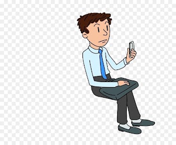 Mobile phone Illustration - People take the phone 