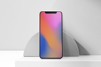 Mobile phone screen mockup, gradient | Free PSD Mockup - rawpixel