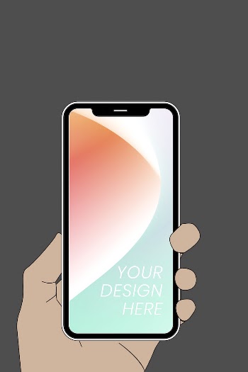 Mobile phone screen mockup vector, | Free Vector Mockup - rawpixel