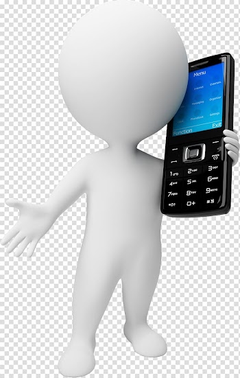 Mobile phone, The little white man calls the candy bar phone transparent background PNG clipart
