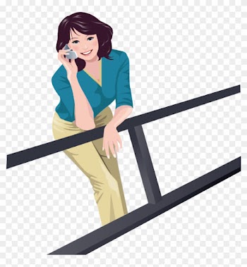 Mobile Phones Female Telephone Illustration - Girl Using Phone Vector