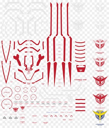 Mobile Suit Gundam Unicorn Water slide decal Gundam model - design 
