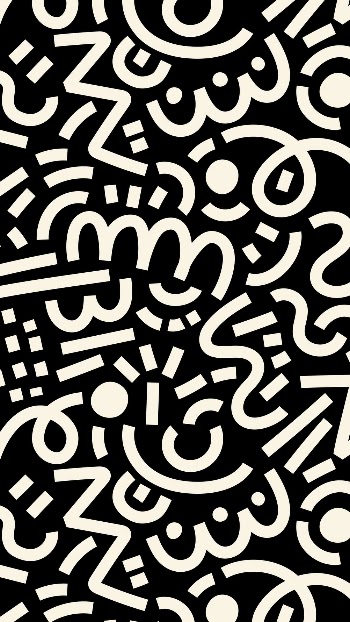 Mobile wallpaper Memphis pattern, black | Free Photo - rawpixel