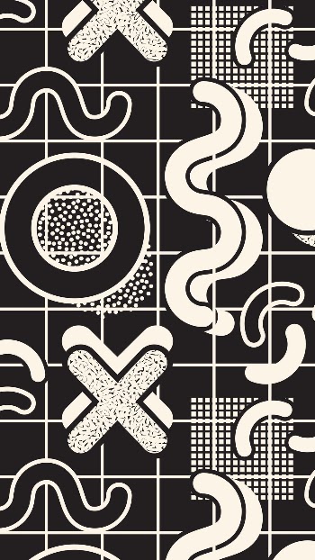 Mobile wallpaper Memphis pattern, black | Free Photo - rawpixel